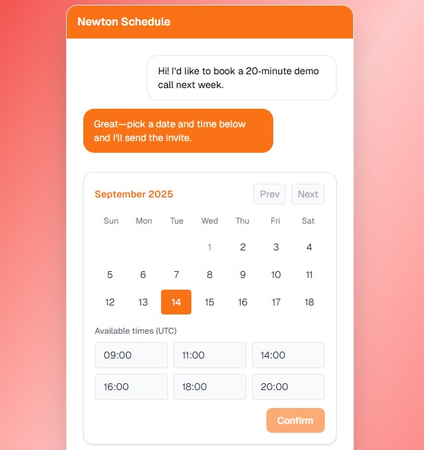 Instant meeting booking illustration
